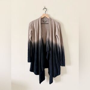 Barefoot Dreams Bamboo Chic Lite Cardigan in Tab & Black Ombre Size S/M